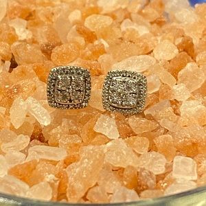 Diamond and Sterling Silver Earrings by SK9